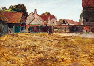 Yard View by Alfred de Breanski